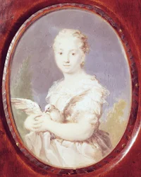 Niña con una paloma (L